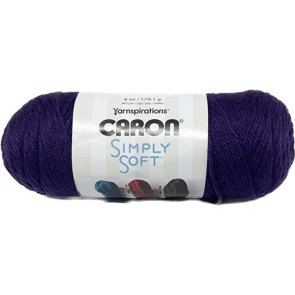 Caron Simply Soft Plum 6 oz Acrylic Knitting & Crochet Yarn