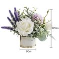 thumbnail image 2 of Rosas Artificiales Con Maceta De Cerámica - Soporte De Flores De Metal - Plantas De Guirnalda Decorativa, 2 of 5