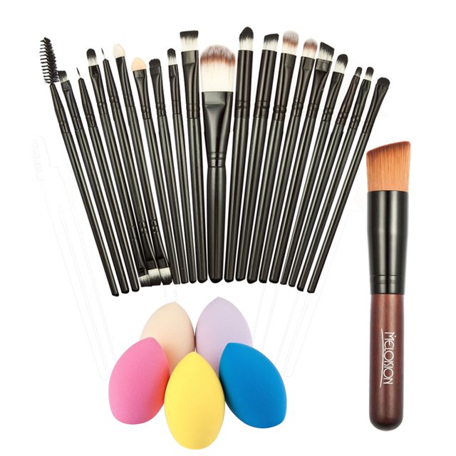 Ygjytge Nueva Promoción!!! 20 Brochas De Maquillaje + Brocha Para Base En Polvo + Esponja Ygjytge Para estrenar