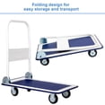 thumbnail image 4 of Goplus Chariot Plateforme Pliant 330 Lb Chariot à Plateau Roulant Camion Plateforme à Main Chariot Poussoir pour Chargement, 4 of 8