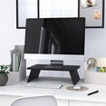 thumbnail image 4 of U BRANDS Zen Desktop Organizer Monitor Stand, 4.5" Riser Height, Black Finish, 4 of 6