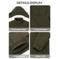 thumbnail image 4 of Wantdo Men's Jacket Padded Winter Jacket Waterproof Winter Coat Warm Outerwear Army Green L, 4 of 9