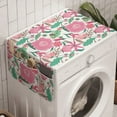 thumbnail image 1 of Floral Washing Machine Organizer, Continuous Romantic Peony Mayweed Twigs Blossoming Garden Artwork Print, Anti-slip Fabric Top Cover for Washer and Dryer, Pink and Jade Green, by Ambesonne, 1 of 1
