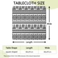 thumbnail image 2 of Black Geometric Triangle Diamond Pattern Square Fitted Tablecloth with Elastic Edge,Square Table Cover,Washable Elastic Table Cover for Home Kitchen Party Decor 36"x36", 2 of 6