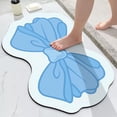 thumbnail image 1 of Alfombrillas de poliéster con forma de lazo para inodoro, absorbentes, para baño, suaves y secantes, para la entrada, decoración del baño, para el hogar, 1 of 6