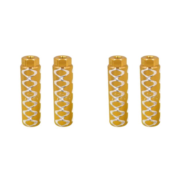 Ruiboury 2pieces Easy To Install And Enhanced Safety Bike Pegs For Confident Riding yellow 2Set