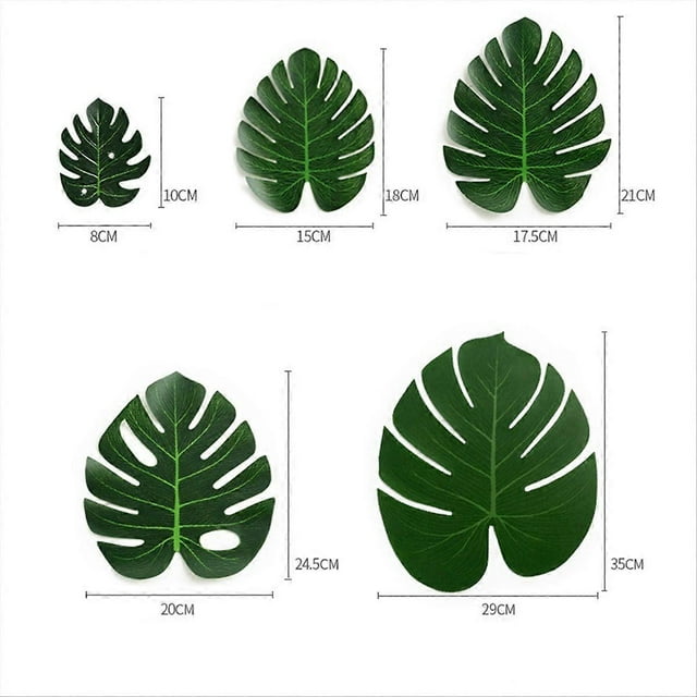 Artificial Tropical Palm Leaves Jungle Party Decoration Animal Summer Hawaiian Wedding Home Table De