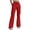 Red, variant on Women's Cargo Flare Pants Slim Fit Solid Stretchy Drawstring Pants Multi-Pocket Trendy Casual Bootcut Trousers