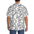 thumbnail image 5 of Wukai Hand Drawn Snake Men's Casual Short-Sleeve Button Down Shirt - Lightweight Summer Dress Shirt for Daily Wear-X-Large, 5 of 7