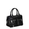 thumbnail image 5 of Time and Tru Women's Beckett Satchel Handbag, Black, 5 of 7