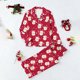thumbnail image 1 of Puyaiuu Women 2 Piece Christmas Satin Pajama Set Cute Print Long Shirt Loose Shorts Matching Set Loungewear Gift, 1 of 5