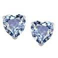 thumbnail image 2 of Star K� Heart Shape 6mm Simulated Aquamarine Earrings Studs, 2 of 7