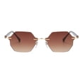 thumbnail image 2 of Gafas de sol de geometría de gran tamaño Yinane color Marrón degradado, 2 of 8