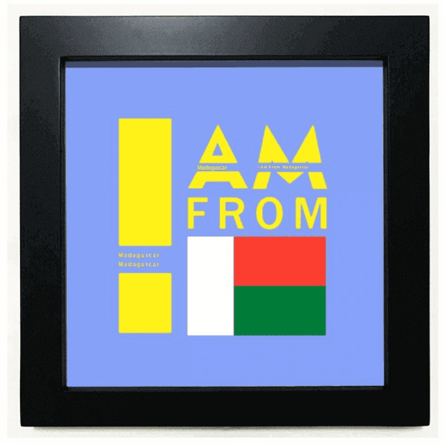I Am From Madagascar Art Deco Fashion Black Square Frame Picture Wall Tabletop