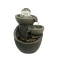 thumbnail image 7 of Pure Garden  3-Tier Waterfall Tabletop Water Fountain - Gray, 7 of 7