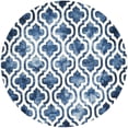 thumbnail image 3 of Safavieh Dip Dye Jolyon Geometric Wool Area Rug, Navy/Ivory, 7' x 7' Round, 3 of 9