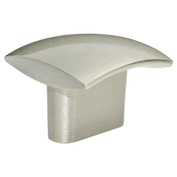Utopia Alley Rhonda Contoured Square Cabinet Ring Pull Knob - Decorative Cabinet Drop Pull Knobs- Vintage Cabinet Hardware with Hand Finished Brushed Nickel - Metal Drawer Pull Knobs 1.3"