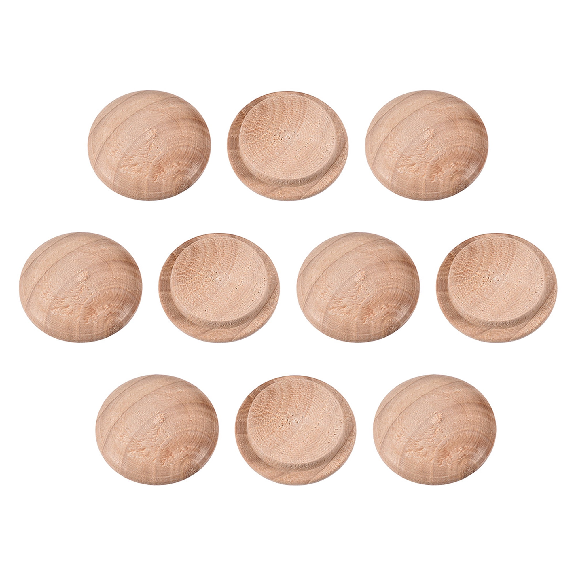 Wood Button Top Plugs 13/16 Inch Cherry Hardwood Furniture Plugs 50Pcs