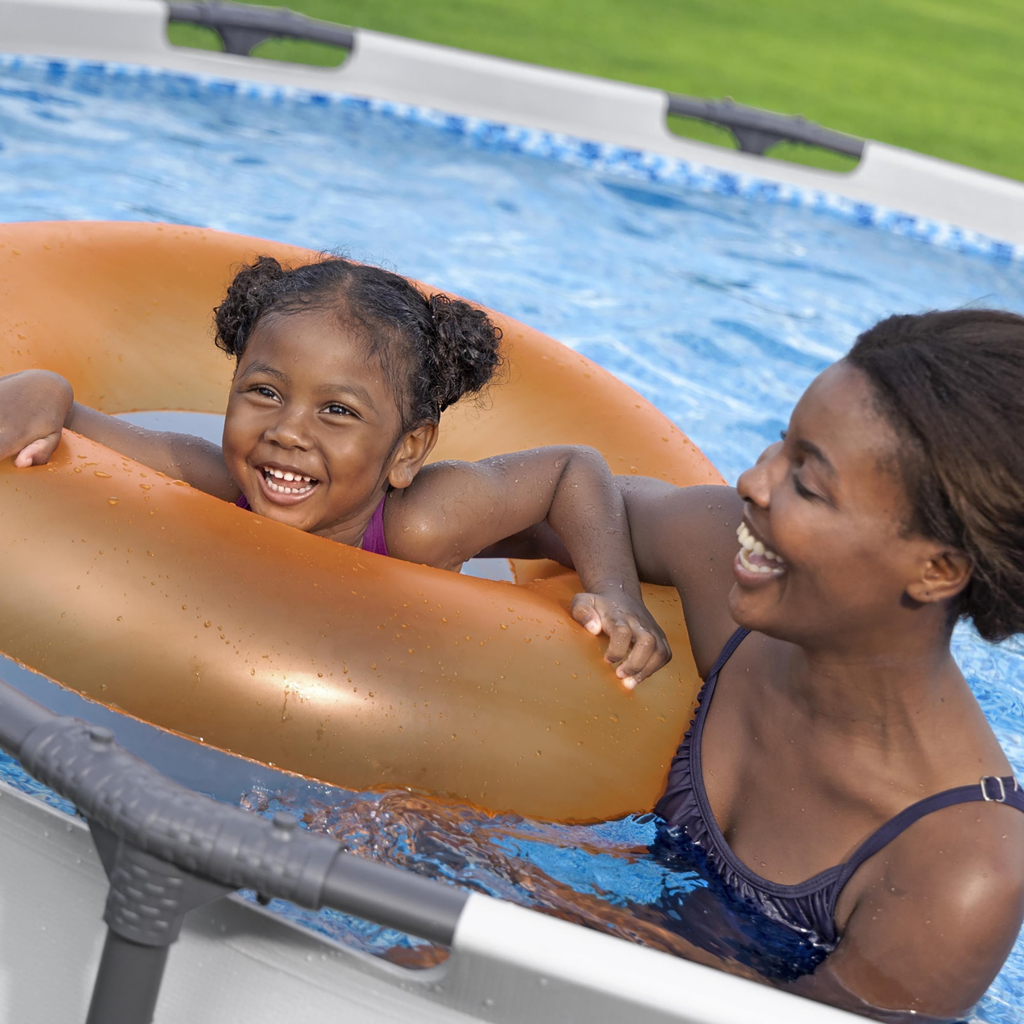 Bestway 12' x 30" Steel Pro Round Frame Above Ground Pool Set with Filter Pump