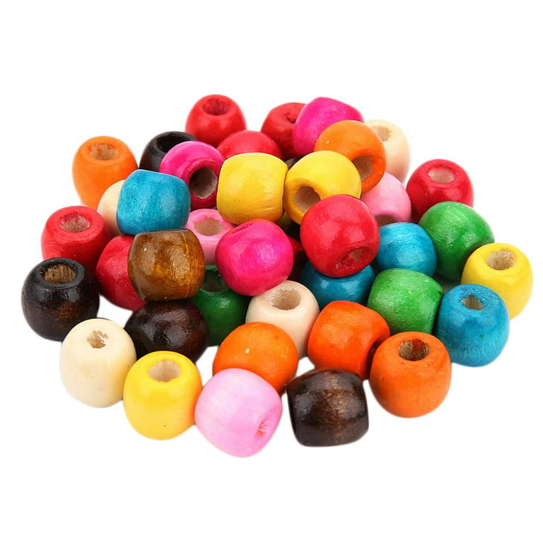 200 Wooden Macrame Beads in Assorted Natural Colors 17mm x 14mm with 8 —  Craft Making Shop