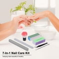 thumbnail image 2 of Amdohai 7-In-1 Nail Polish Remover Tools Kit with Nail Brush Sanding Files Clips Pusher Tweezers 4 Way Buffer Block Nail Shiner Sponge Nail Tools, 2 of 4