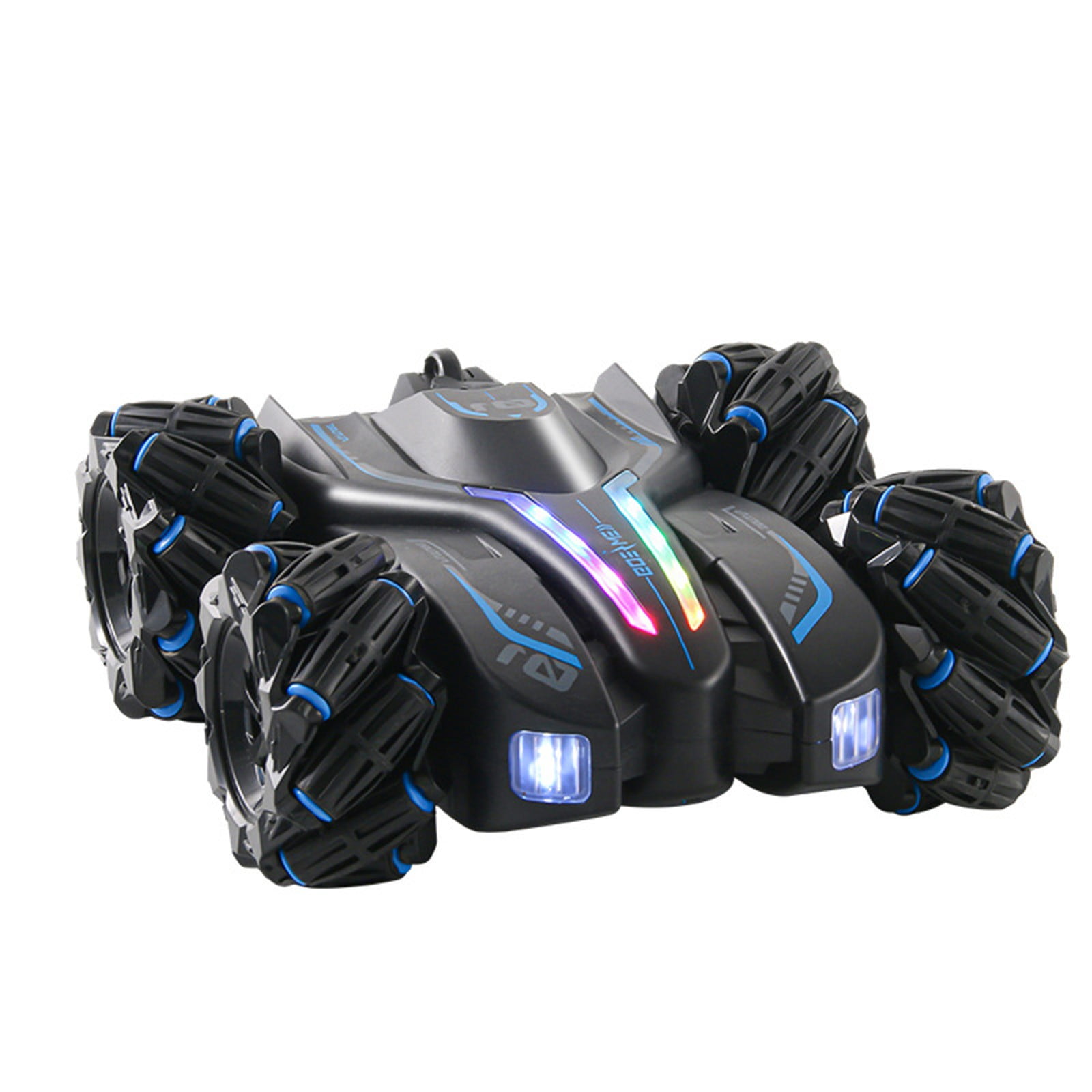 Meggemo Remote Control Car Toy, Rechargeable Double Sided Driving Stunt Rc Car,Exhaust Spray And Sound Effects Rc Cars With Led Lights, 2.4ghz All Terrain Electric Cars Gifts
