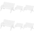 thumbnail image 3 of 6 piezas de micro paisaje, silla decorativa, mini banco de madera, banco en miniatura, 3 of 6