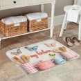 thumbnail image 2 of FJPT Non Slip Flannel Polyester Floor Mat My Kitchen Butterflies And Cookware Design For Bathroom Kitchen Bedroom Decor 16x24 inch, 2 of 5