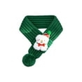 thumbnail image 2 of Horivan Festive Pet Christmas Knit Scarf with Snowman and Tree Design Soft Cotton Holiday Accessory for Dogs and Cats Christmas Party Photo Props, 2 of 6