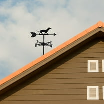 Masteelf Dog Weather Vane Wrought Iron Dachshund Wind Vane Roof Garden Direction Sign for Outdoor Garden