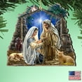 thumbnail image 5 of Designocracy Set of 2 Nativity Glory to God Wooden Christmas Ornaments 5.5", 5 of 5