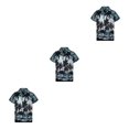 thumbnail image 3 of Sonducket Men Shirt Beach Short Sleeve Casual Vacation Holiday Single Dry Summer Beachwear Palm Size Loose Blouse Quick Type1 NO1, 3 of 6