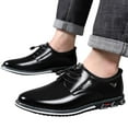 thumbnail image 4 of Mepaouo Mens Dress Shoes Flat Heel Fashion Formal Oxford Shoes Business Wedding Prom Oxfords, 4 of 9