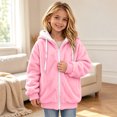 thumbnail image 6 of Mitankcoo Sherpa Hooded Jacket for Girls Warm Fleece Zip Up Long Sleeve Hoodie Fall Winter Coat Outerwear, 6 of 6