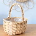 thumbnail image 2 of Flower Basket Woven Storage Basket Portable Gift Basket Fruit Storage Basket Photo Prop, 2 of 8