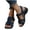 Dark Blue, variant on Women Crystal Pearl Wedge Slides Sandals Summer Open toe Espadrilles Flatform Wedges Sandal