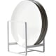 thumbnail image 1 of 1 estante organizador para platos, estante para platos, estante de metal para teñir, organizador de almacenamiento de vajilla vertical para cocina, encimera, armario, armario, caravana (blanco), 1 of 5
