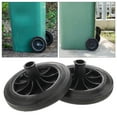 thumbnail image 4 of Raindrops Replacement Garbage Can Wheels for Trash Bin 2pcs Black Plastic Smooth Movement Outdoor Use, 4 of 8