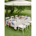 thumbnail image 4 of Outdoor Tablecloth with Umbrella Hole for Patio/Picnic/Party/Camping, Red Blue Flowers Waterproof Table Cloth Rectangle Table Cover Washable, Spring Floral Farmhouse Botanical Rustic (54"x 80"), 4 of 8