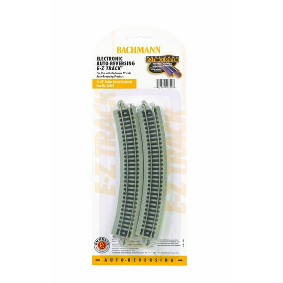 Bachmann N Scale AutoReversing EZ-Track 11-1/4in Radius Curve 6-Pack