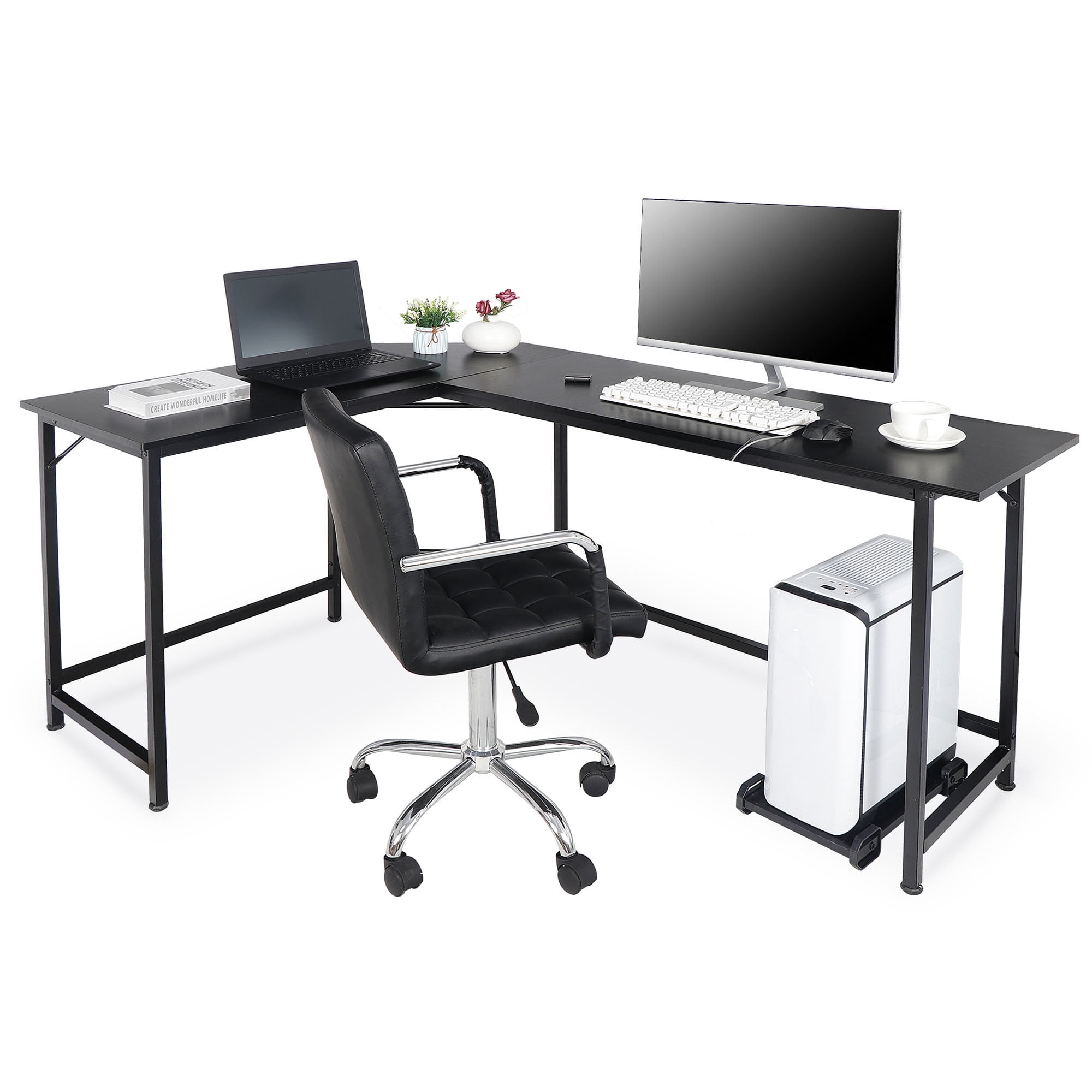 Home Office Simple Style Multi-function Corner Table L Shaped Desk - PC ...