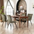 thumbnail image 3 of YOUNIKE Set of 2 Dining Chairs, Classic Design, Armless Side Chairs, High Back Kitchen Chairs, Soft Cushion, Dark Green, 3 of 12