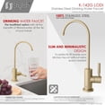 thumbnail image 3 of Stylish Lodi 11 ¼" Ht Brushed Gold Single Handle Water Tap Faucet K-142G, 3 of 12
