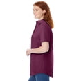 thumbnail image 3 of Woman Within Plus Size Perfect Short Sleeve Button-Down Shirt Oversized Tunic Blouse, 3 of 6