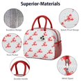 thumbnail image 4 of Lunch Bag Lunch Box for Women Reusable Insulated Lunch Bags,Water-Resistant Red Lobster on Grey Stripes Cooler Lunch Tote Bag, Large Capacity for Work Travel Picnic, 4 of 6