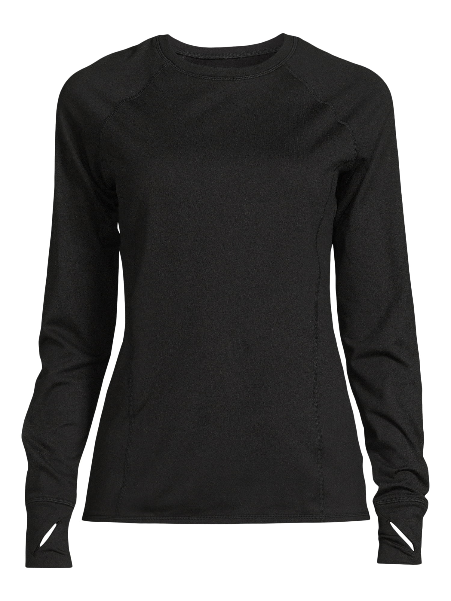 ClimateRight by Cuddl Duds Women's Pure Warmth Long Raglan Sleeve Crew Neck Base Layer Top, Sizes XS to XXL