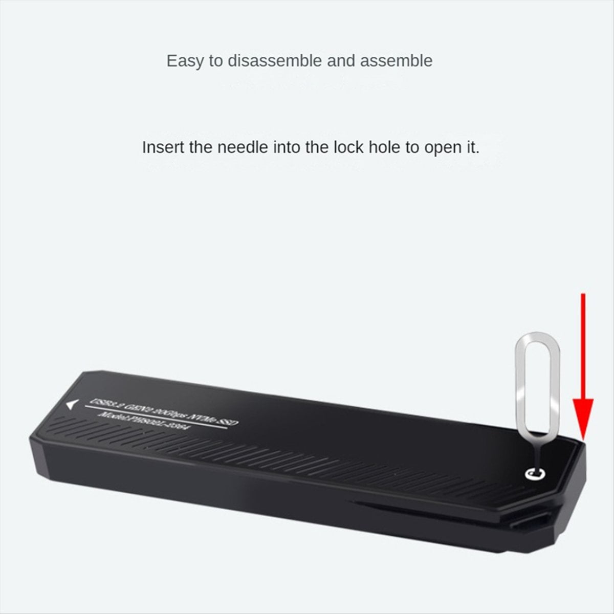 M.2 NVMe SSD Enclosure 20Gbps USB 3.0 Type C PCIe External Case USB3 M2 Storage Box Cover Solid State Hard Drive Disk,B,Black