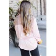 thumbnail image 3 of Chemise à Manches Longues en Sequin Rose Contrastant, 3 of 5