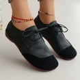 thumbnail image 2 of Vintage Mary Jane Flats for Women 2025 Spring Retro Suede Lace up Closed Wide Toe Casual Dress Shoes, 2 of 7