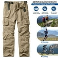 thumbnail image 4 of FEN AI Mens Khaki Work Pants Quick-Dry Trousers Safari Fishing Hiking UPF 50 Outdoor Lightweight Travel Pants, 4 of 8